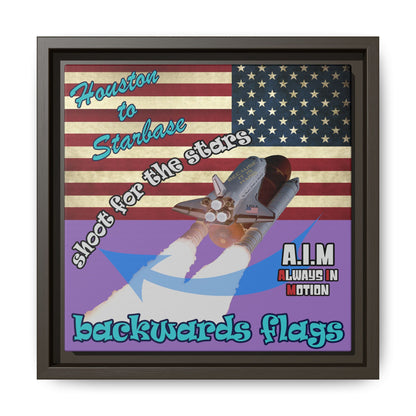 shoot for the stars - framed canvas art (light purple)