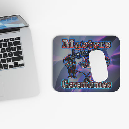 em cee squared - Mouse Pad (Rectangle) (grey-pink wave)