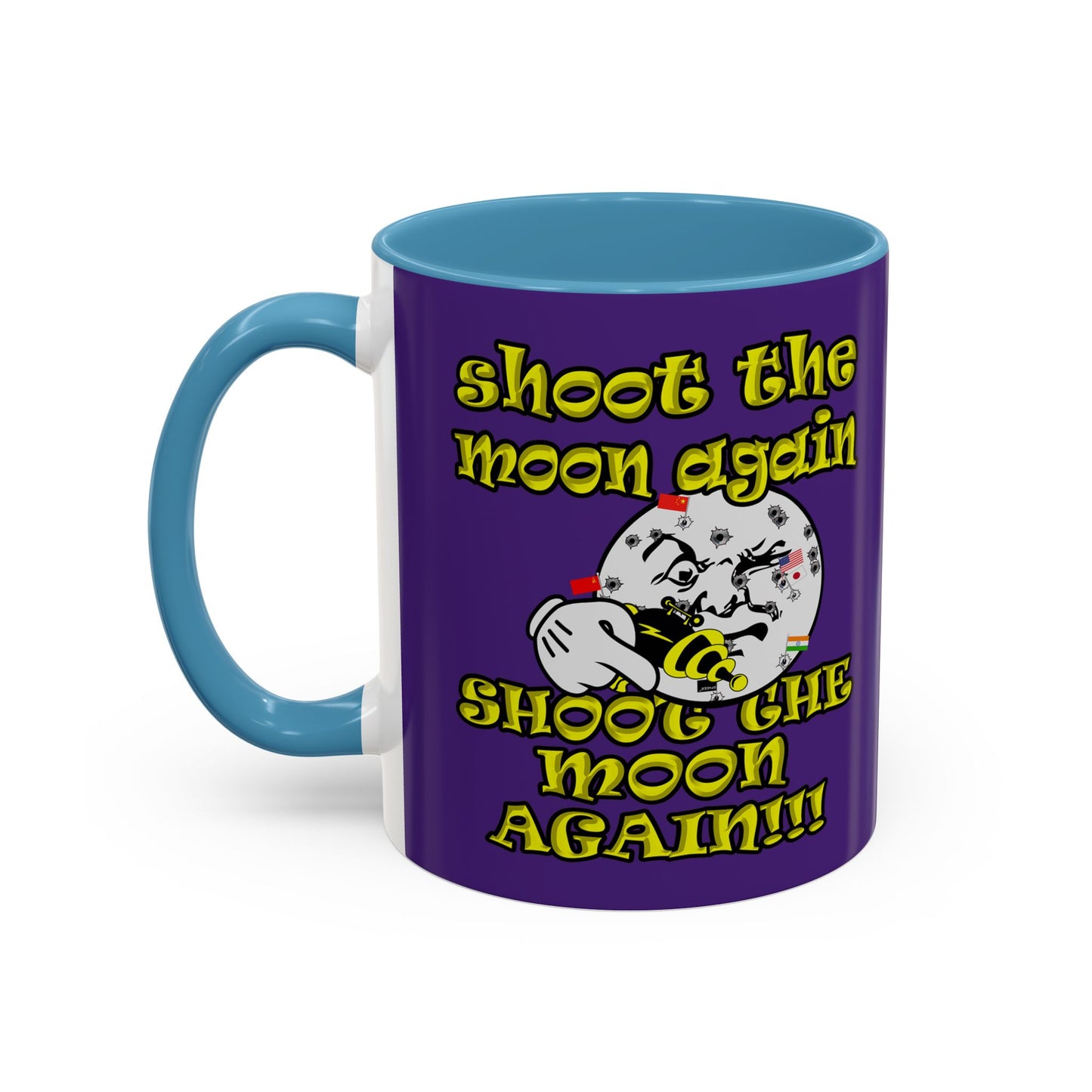 shoot the moon again - Accent Mug (purple)