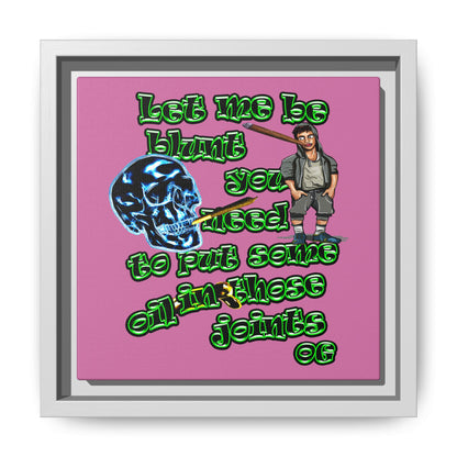 og - framed canvas art (light pink)