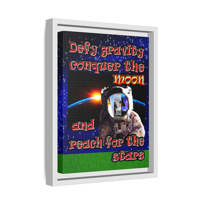 defy conquer reach - framed canvas art ('snoops' background)