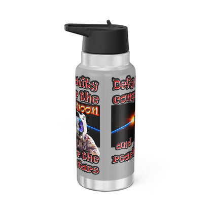 defy conquer reach - Gator Tumbler, 32oz (light grey)