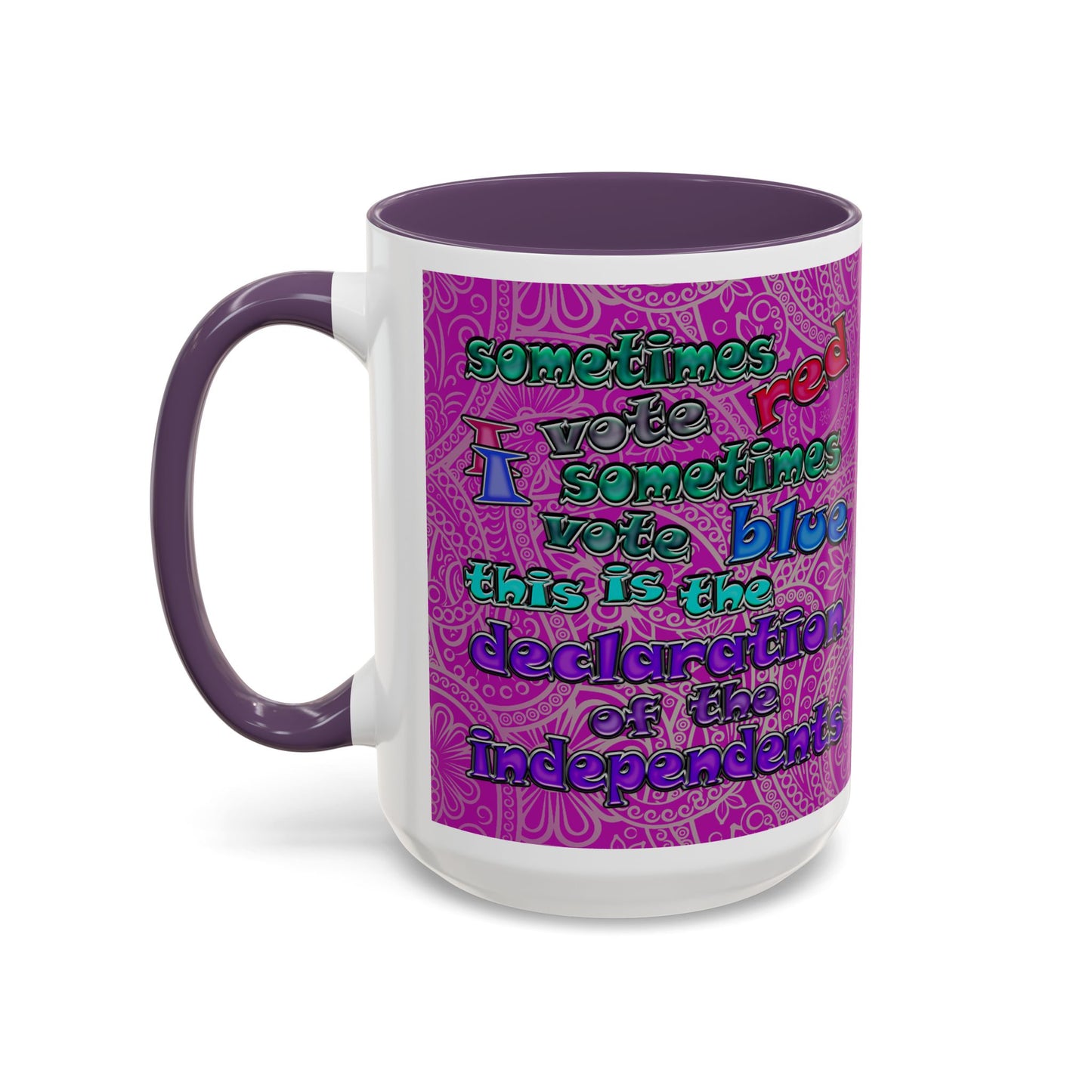 declaration of the independents - Accent Mug (pink swirl)
