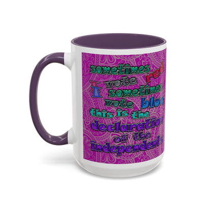 declaration of the independents - Accent Mug (pink swirl)