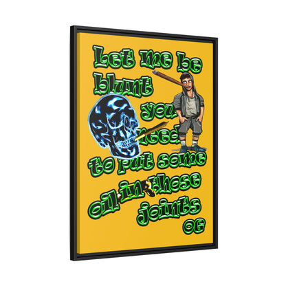 og - framed canvas art (yellow)