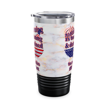 american wing - Ringneck Tumbler, 20oz (white marble)