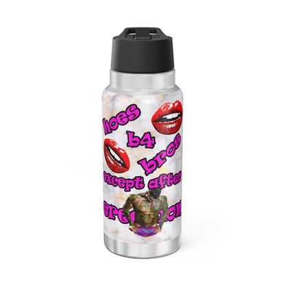 hoes b4 bros - Gator Tumbler, 32oz  (white marble)