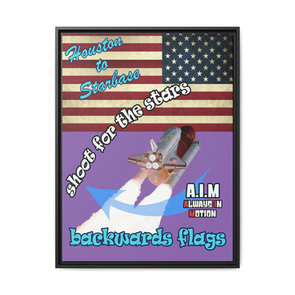 shoot for the stars - framed canvas art (light purple)
