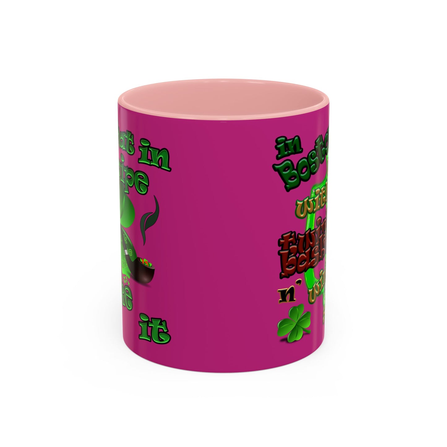 celtics logo - Accent Mug (pink)