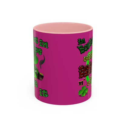 celtics logo - Accent Mug (pink)