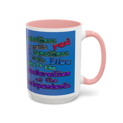 declaration of the independents - Accent Mug (light blue-purple wave)