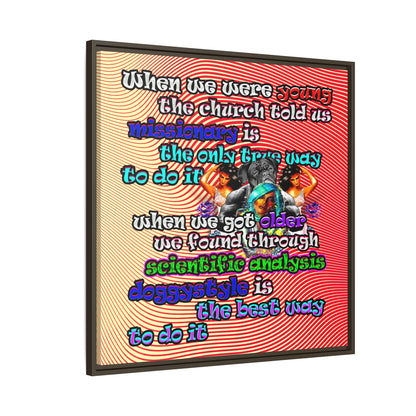 doggystyle - framed canvas art (yellow-orange wave)