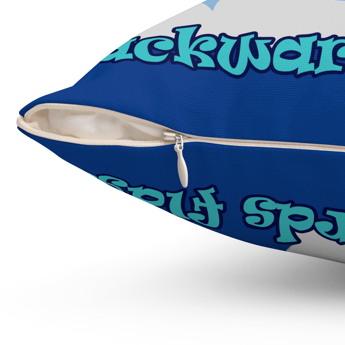 shoot for the stars - Spun Polyester Square Pillow - (dark blue)