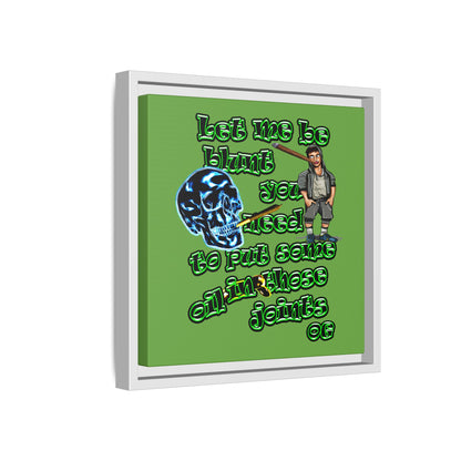 og - framed canvas art (green)