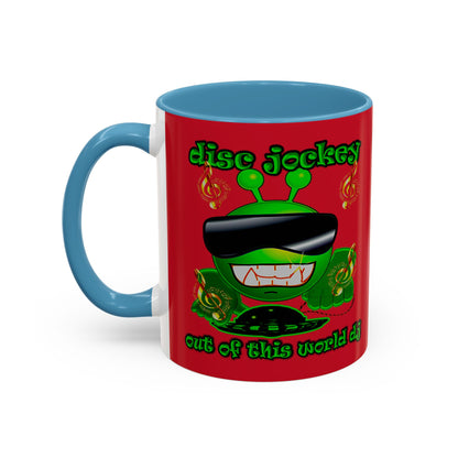 disc jockey - Accent Mug (dark red)