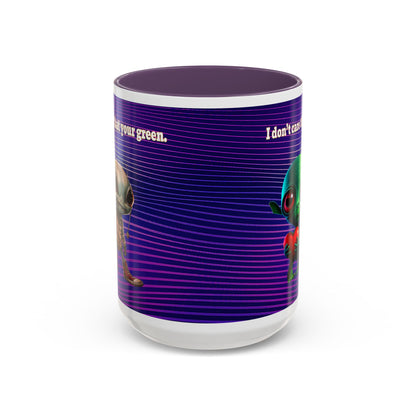 I don't care that your grey - Accent Mug (purple wave)