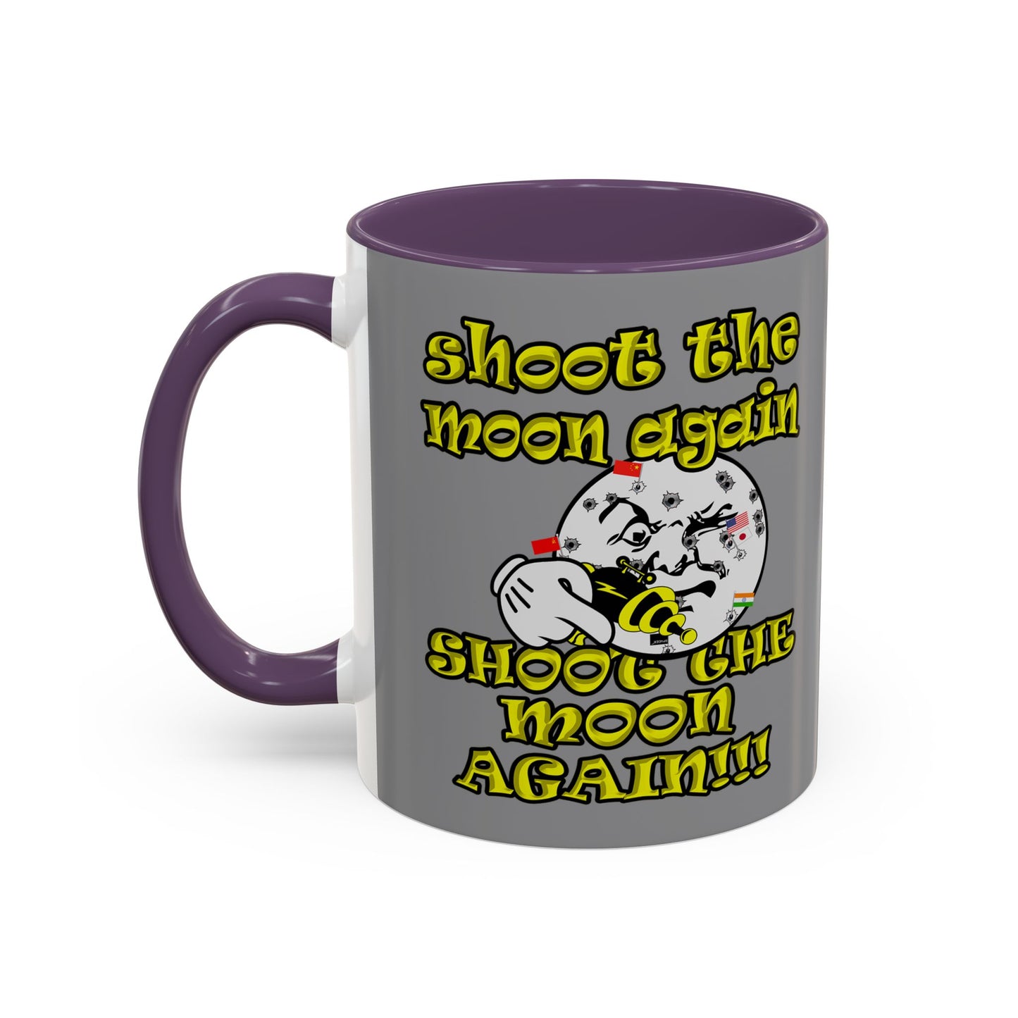 shoot the moon again - Accent Mug (grey)