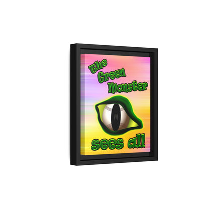 green monster - framed canvas art (color blur)