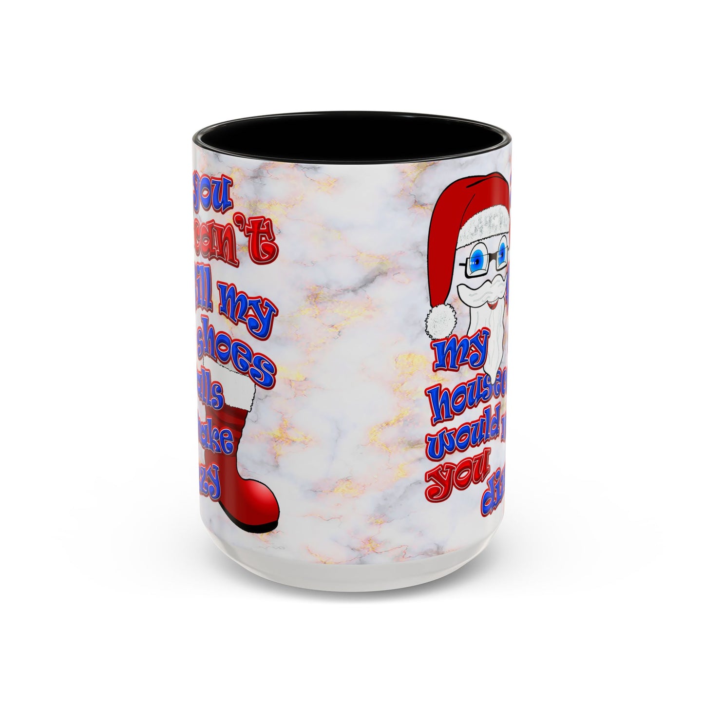 santa's shoes - Accent Mug (white marble)