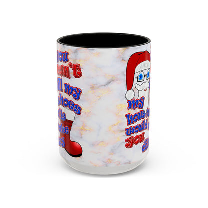 santa's shoes - Accent Mug (white marble)
