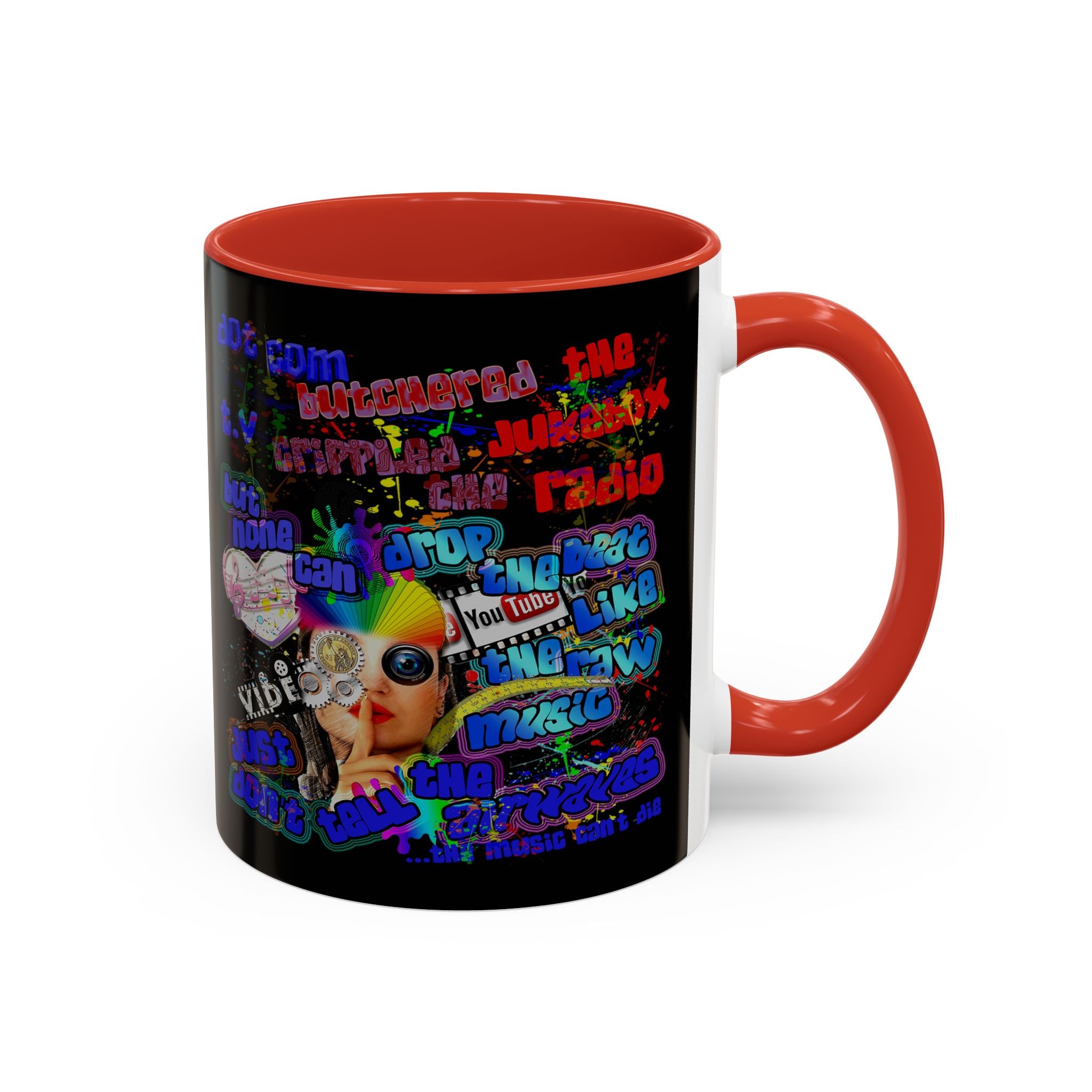 drop the beat - Accent Mug (black)