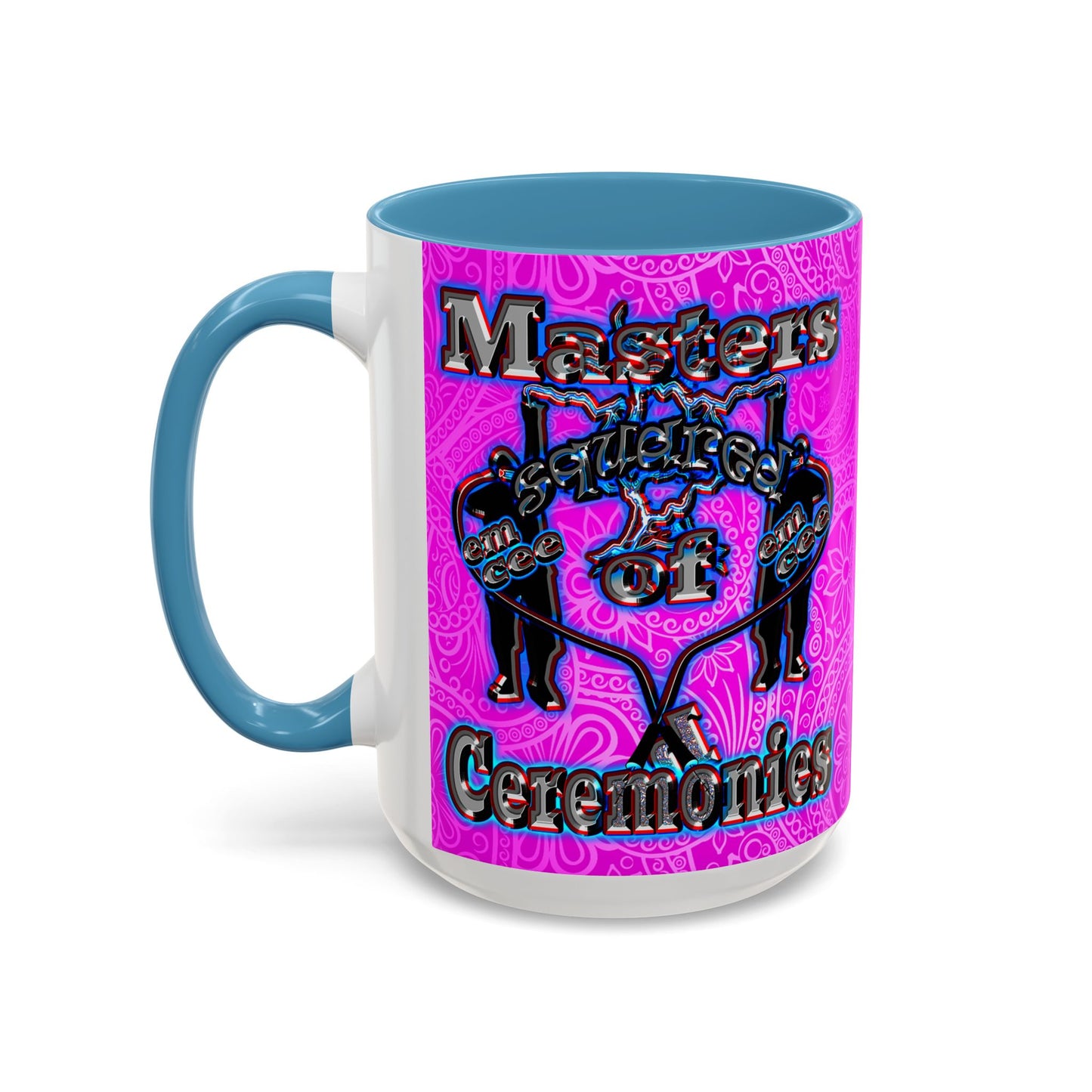 em cee squared - Accent Mug (pink swirl)