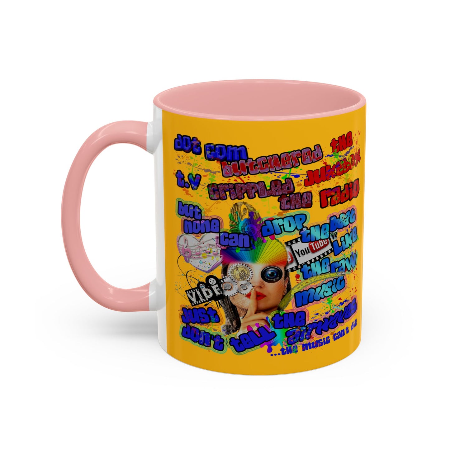 drop the beat - Accent Mug (yellow)