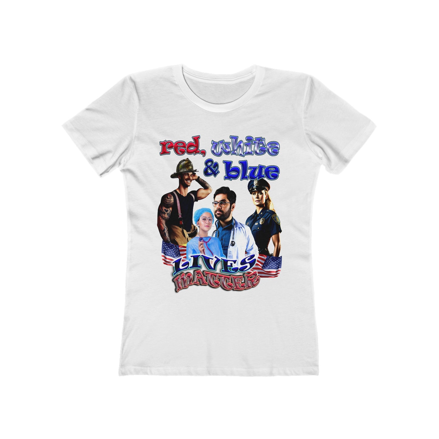 rw&b lives matter - Women's The Boyfriend Tee