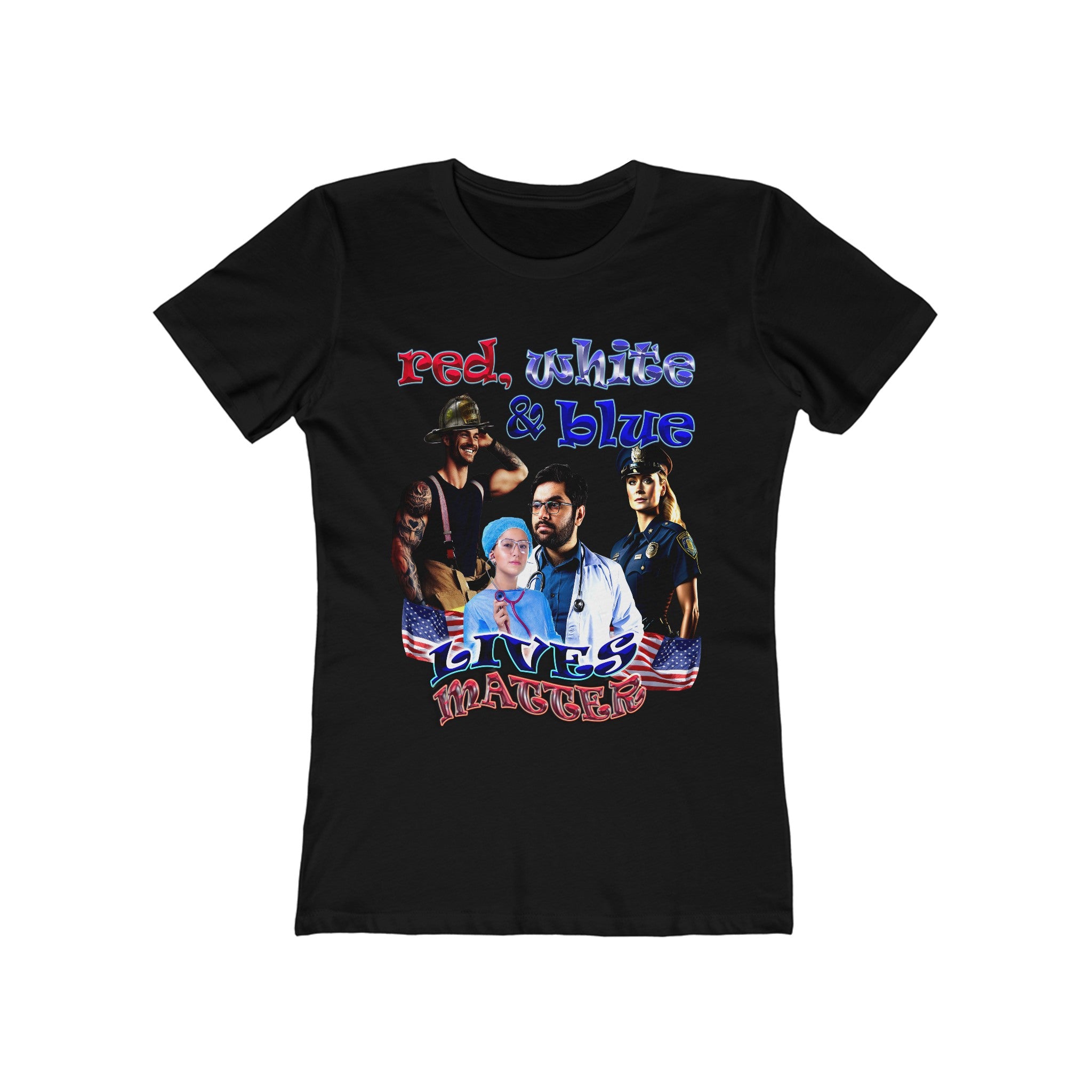 rw&b lives matter - Women's The Boyfriend Tee