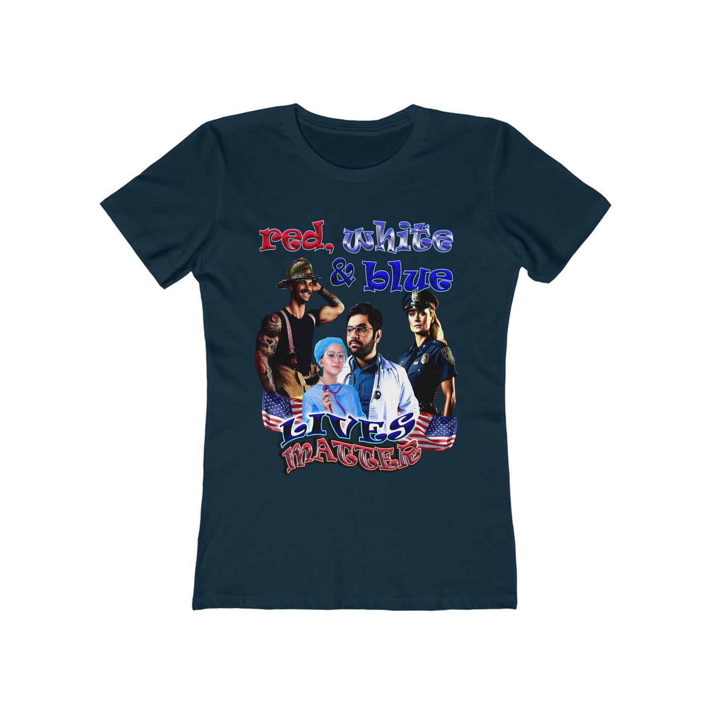 rw&b lives matter - Women's The Boyfriend Tee