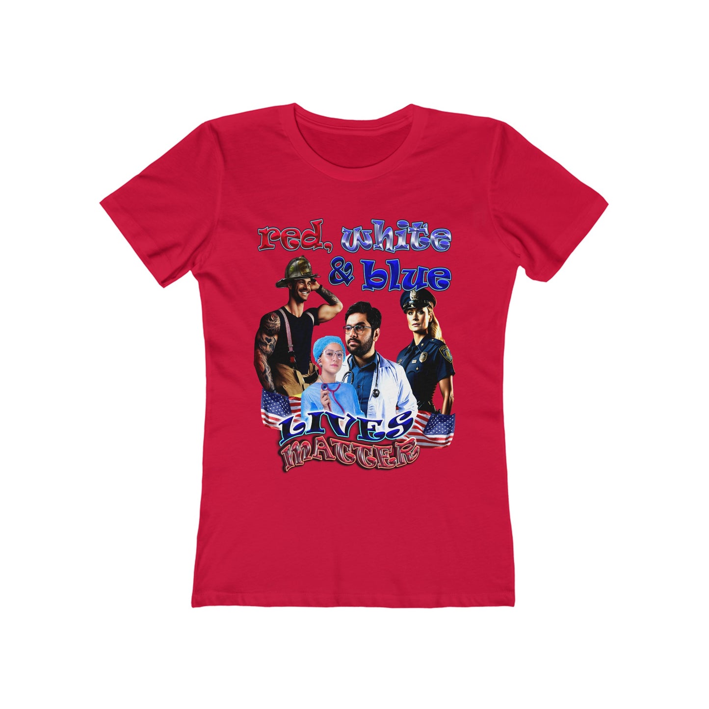 rw&b lives matter - Women's The Boyfriend Tee