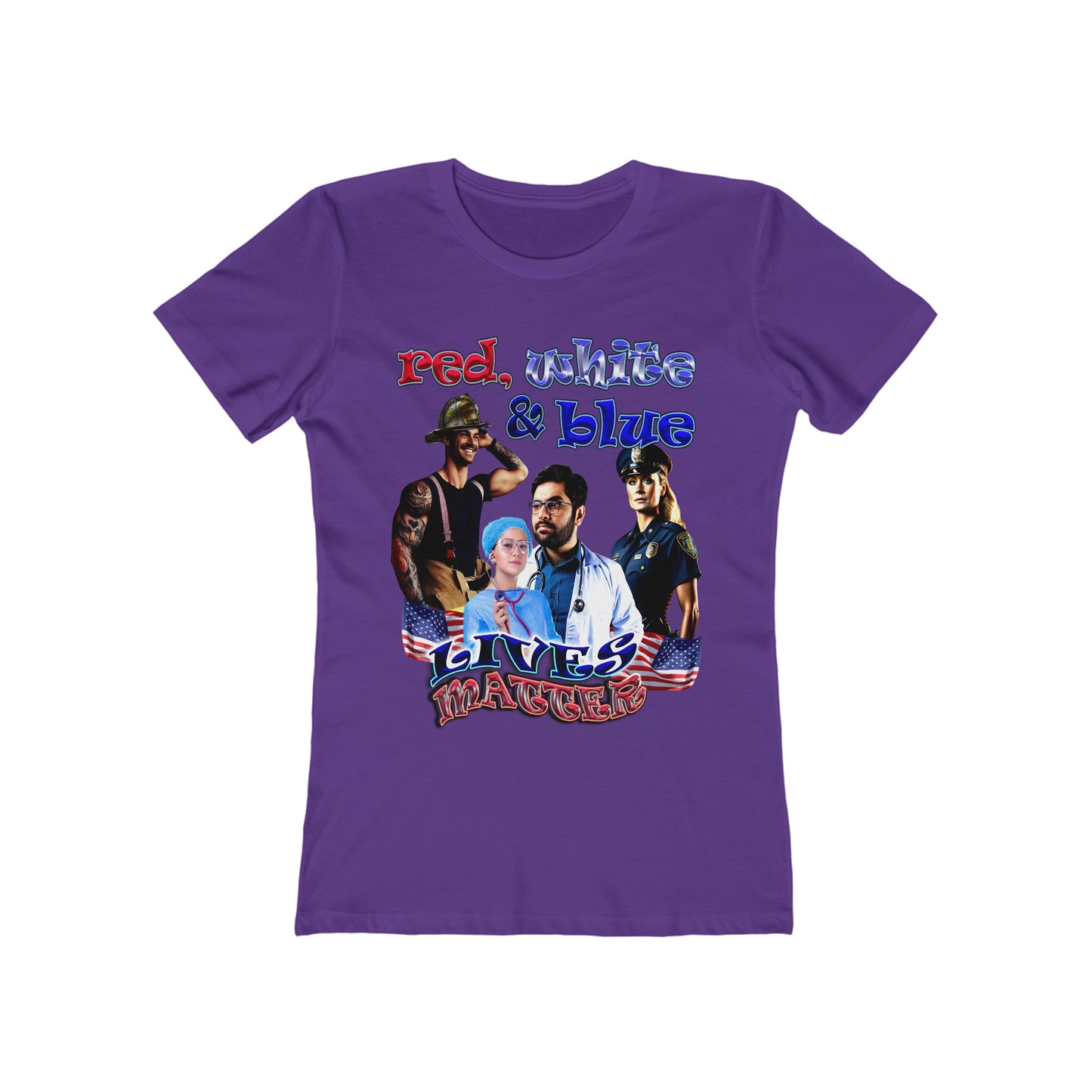 rw&b lives matter - Women's The Boyfriend Tee