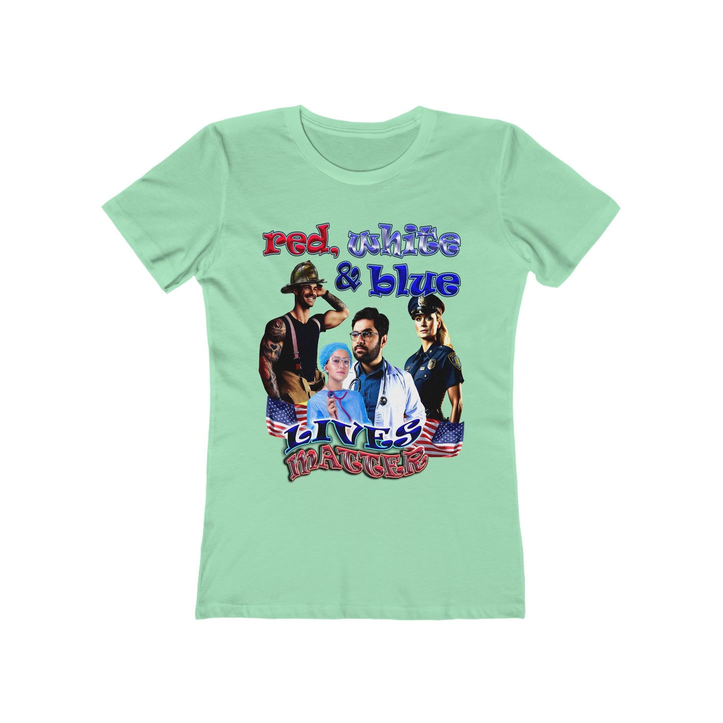 rw&b lives matter - Women's The Boyfriend Tee