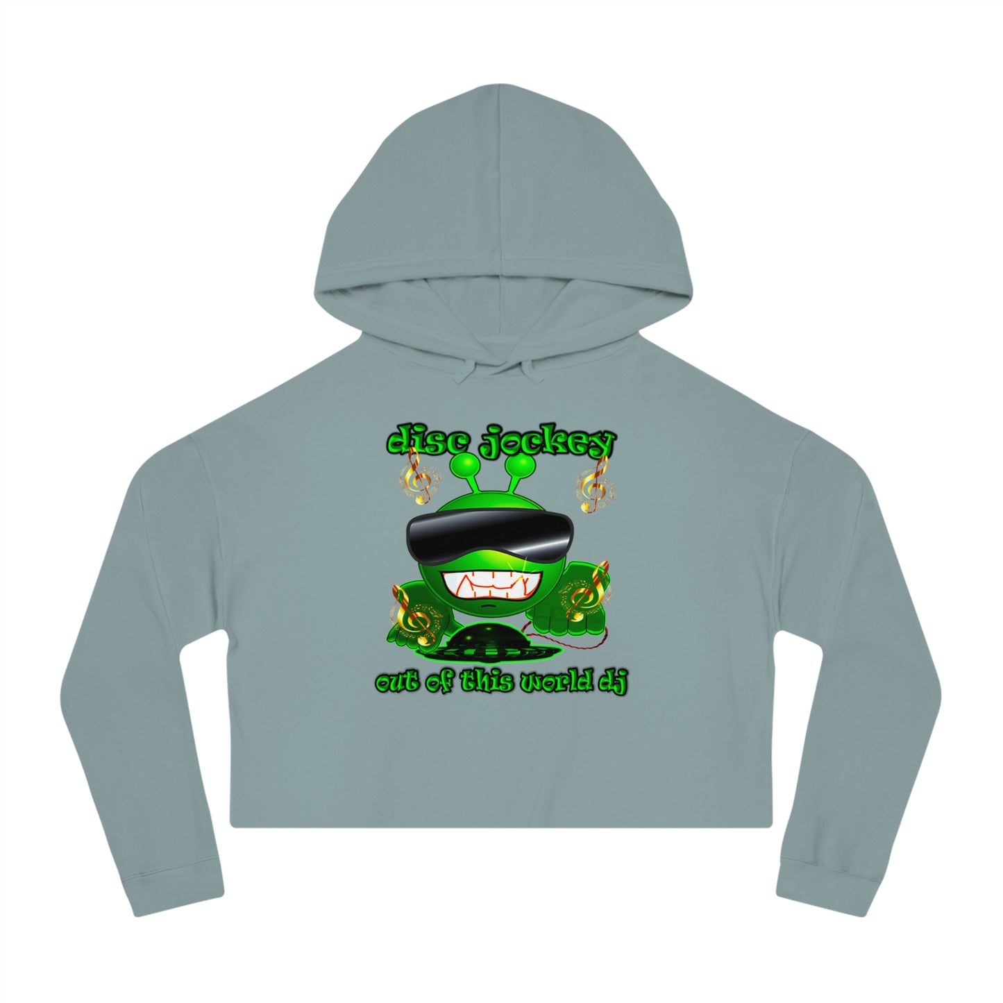 disc jockey - Women’s Cropped Hooded Sweatshirt