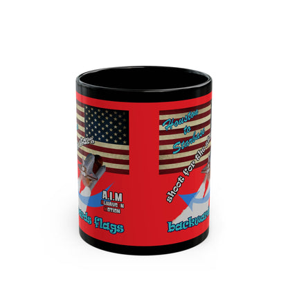shoot for the stars - Black Mug (red)