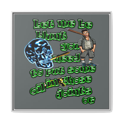 og - framed canvas art (dark grey)