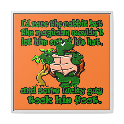turtle race - framed canvas art (crusta)