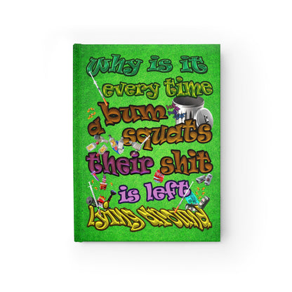 the bum's shit - journal-blank (green turf)