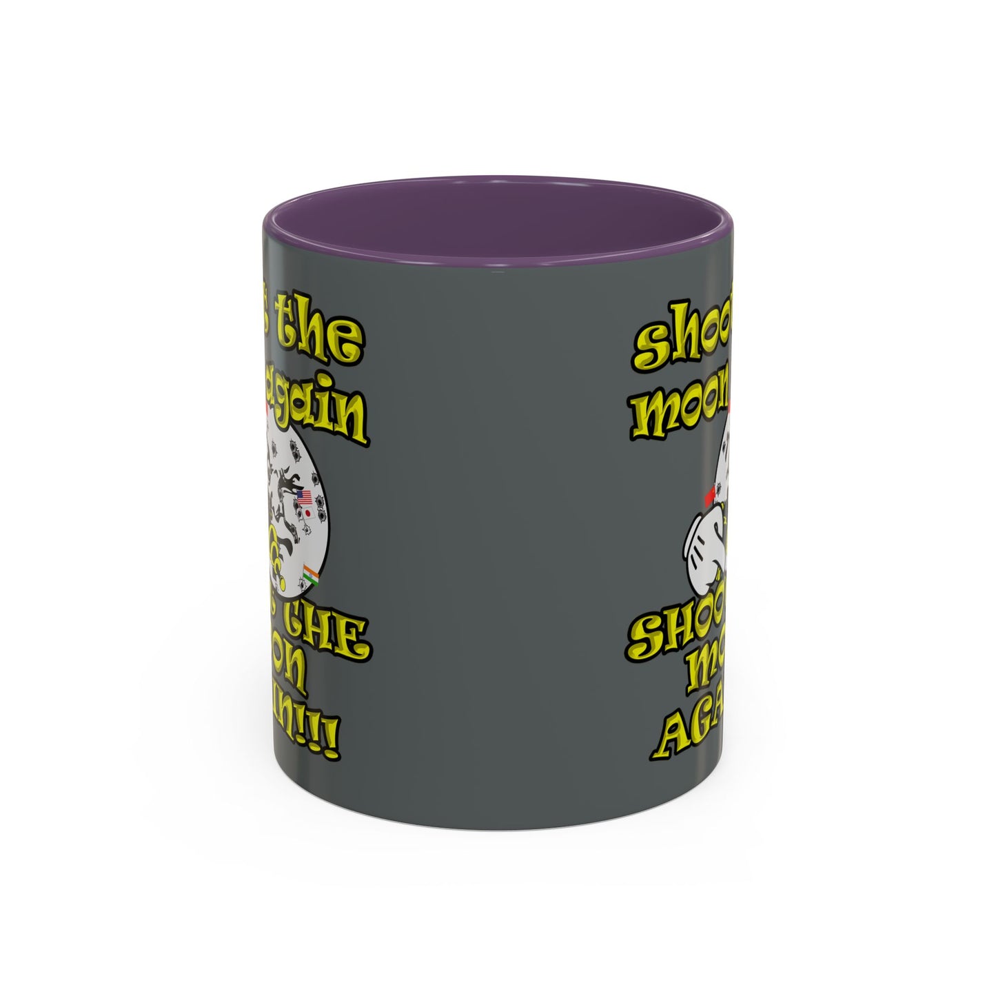shoot the moon again - Accent Mug (dark grey)