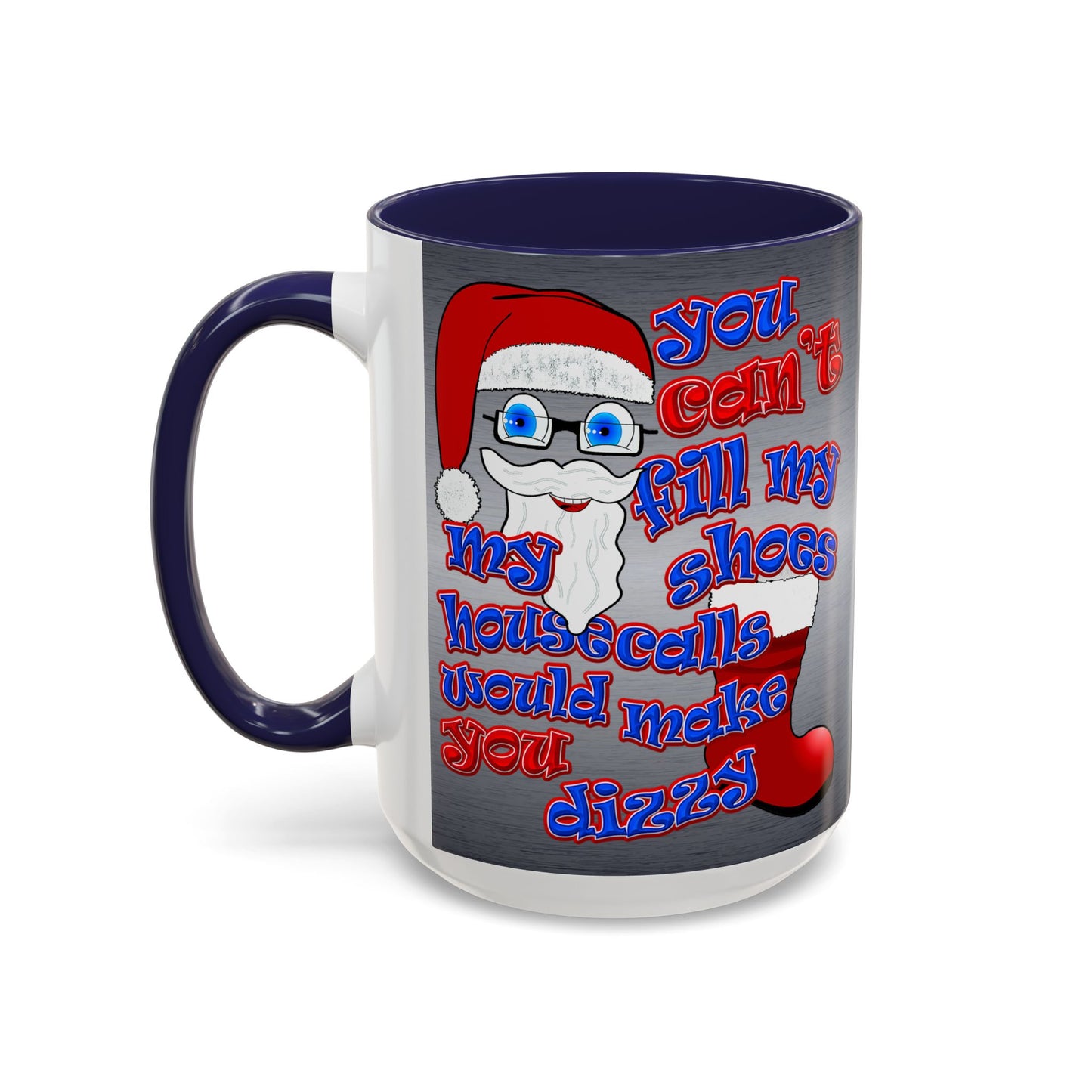 santa's shoes - Accent Mug (brushed nickel)