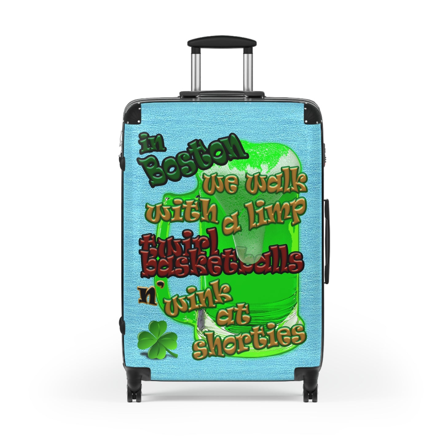 celtics logo - Suitcase (faded blue)
