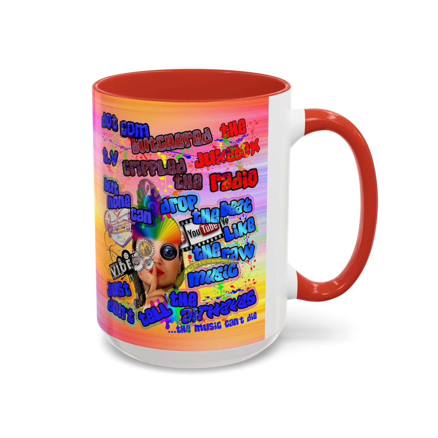 drop the beat - Accent Mug (color blur)