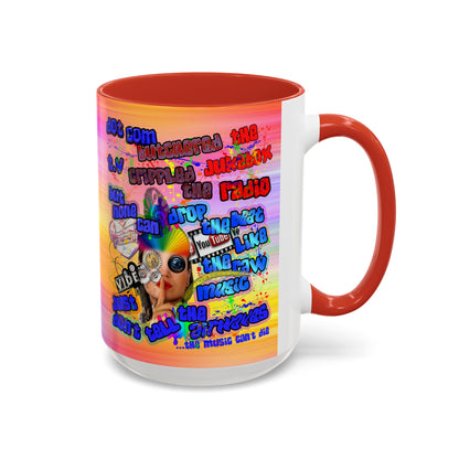 drop the beat - Accent Mug (color blur)