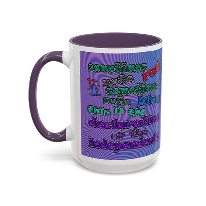 declaration of the independents - Accent Mug (light blue-purple wave)