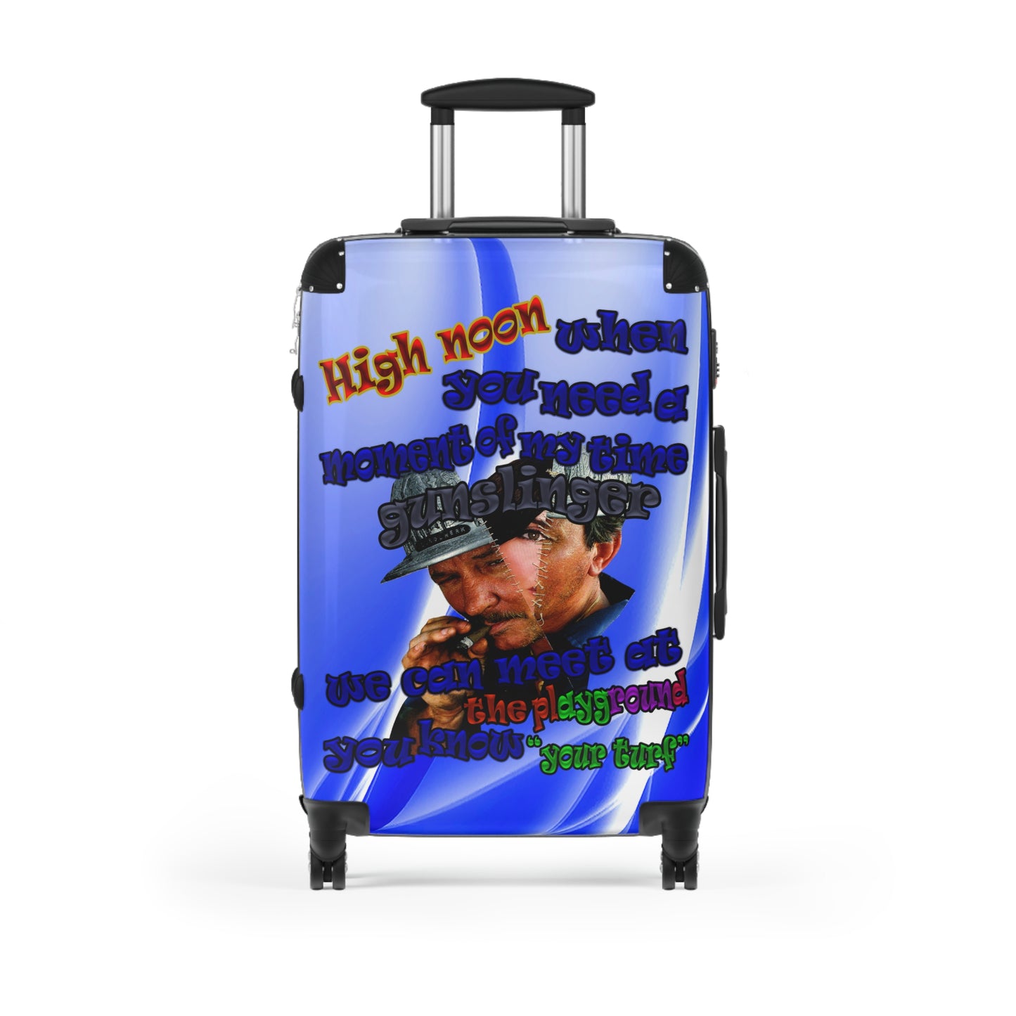 high noon - Suitcase (blue-white wave)
