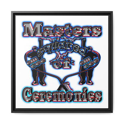 em cee squared - framed canvas art (white)