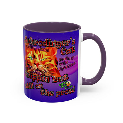 schrodinger's cat - Accent Mug (purple-pink wave)