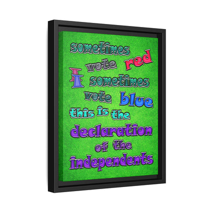 declaration of the independents - framed canvas art (green turf)