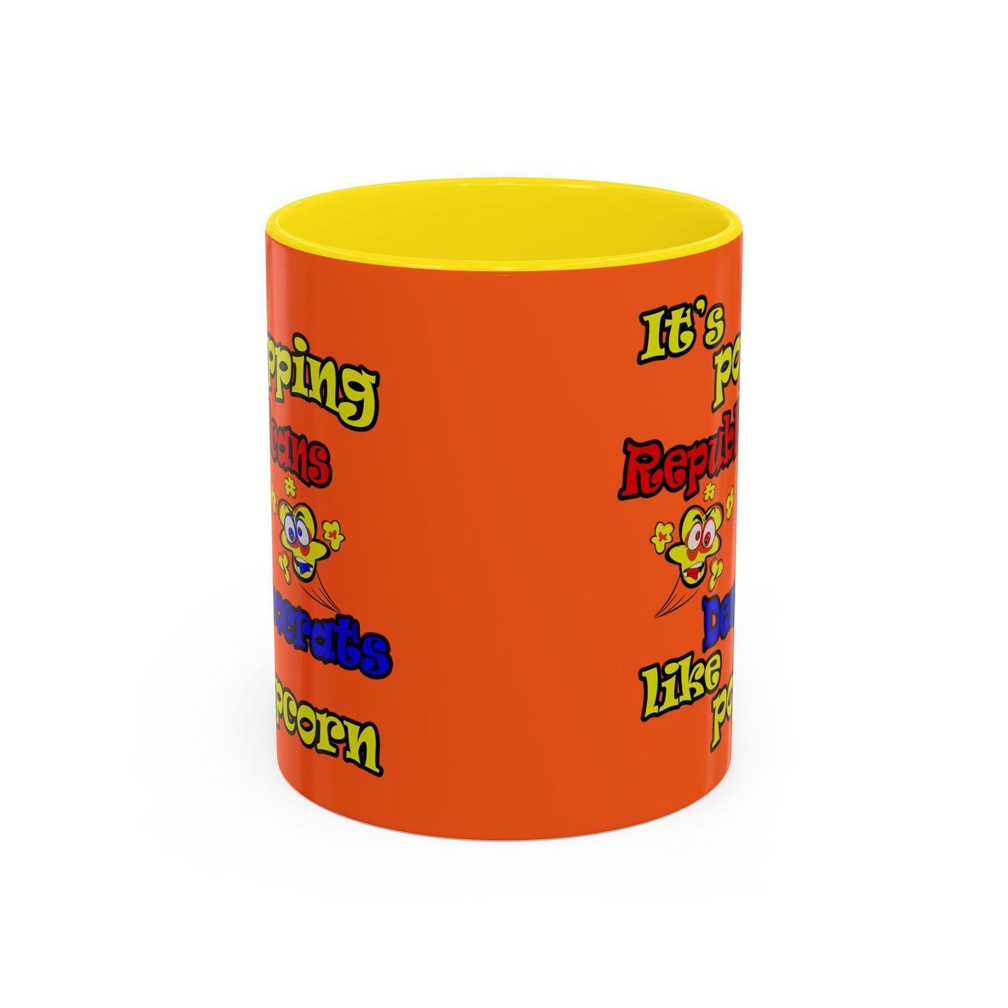 popping like popcorn - Accent Mug (orange)