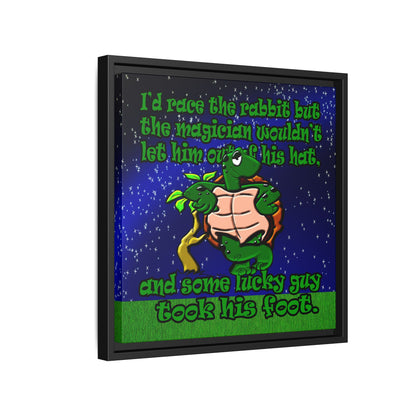 turtle race - framed canvas art ('snoops' background)